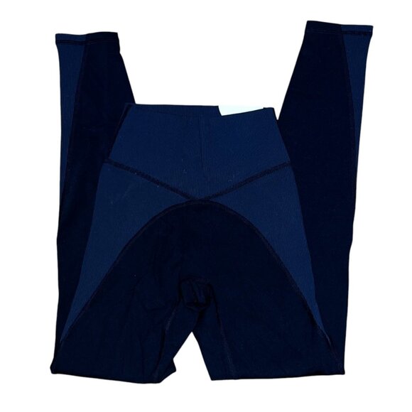 Aerie Offline Goals 7/8 Ribbed Leggings Sz Small Womens Black Workout Active Leg - Picture 10 of 16